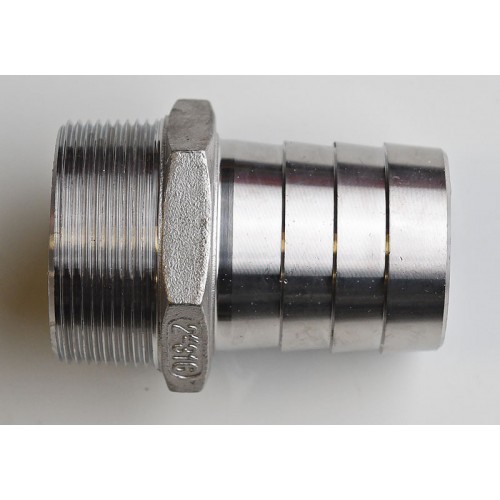 16mm (5/8mm) Flanged Straight Bulkhead Connector - Hot Water Hose Fitting